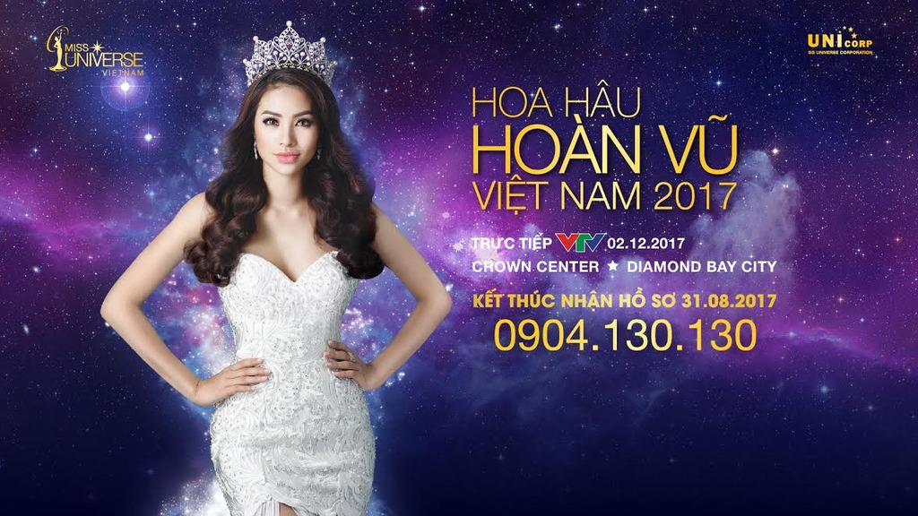 Công bố lịch trình chính thức cuộc thi Hoa hậu Hoàn vũ Việt Nam 2017