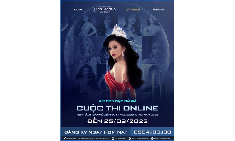 THÔNG BÁO GIA HẠN THỜI GIAN ĐĂNG KÝ CUỘC THI ONLINE HOA HẬU HOÀN VŨ VIỆT NAM - MISS COSMO VIETNAM 2023