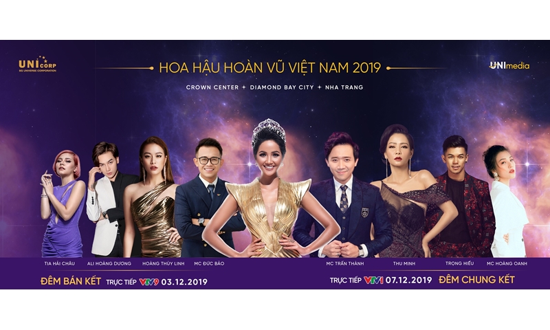Lộ diện dàn MC, nghệ sĩ tại đêm Bán kết, Chung kết Hoa hậu Hoàn vũ Việt Nam 2019