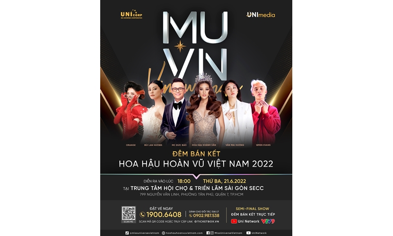 Chính thức công bố MC, nghệ sĩ biểu diễn tại đêm bán kết Hoa hậu Hoàn vũ Việt Nam 2022