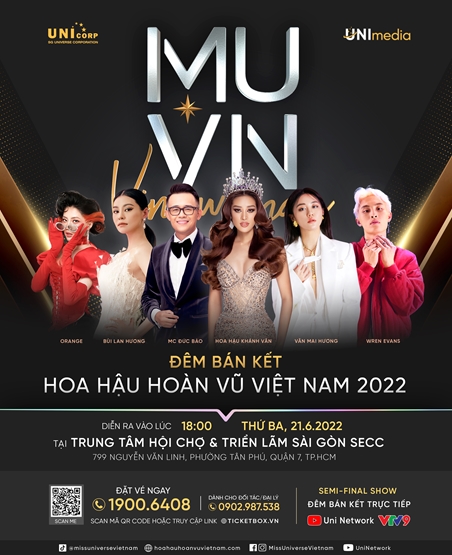  THÔNG TIN ĐÊM BÁN KẾT VÀ CHUNG KẾT CUỘC THI HOA HẬU HOÀN VŨ VIỆT NAM 2022