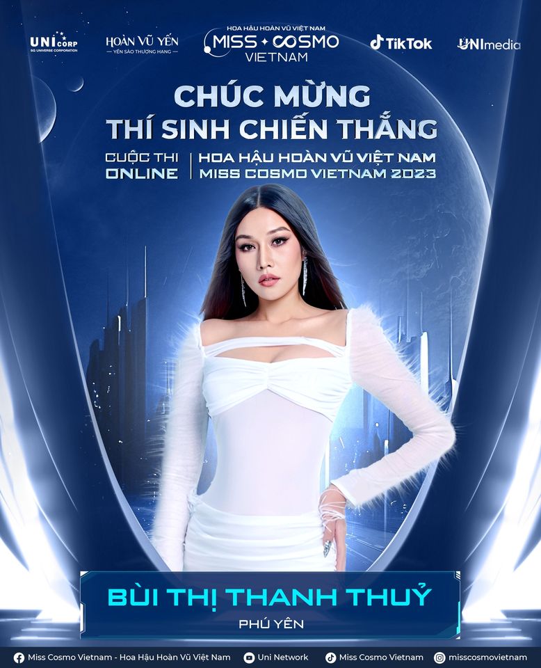 THÍ SINH BÙI THỊ THANH THỦY CHIẾN THẮNG CUỘC THI ONLINE HOA HẬU HOÀN VŨ VIỆT NAM - MISS COSMO VIETNAM 2023